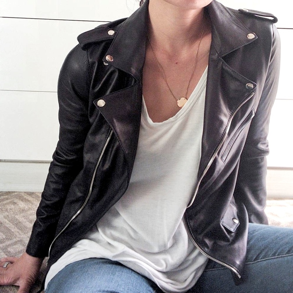 NWOT Black Cat Wu Leather Jacket